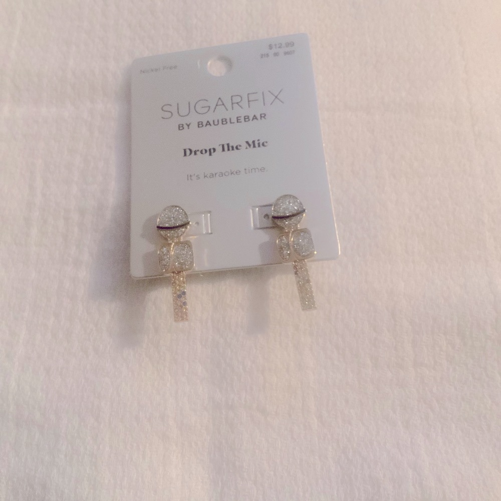 ❌❌SOLD OUT❌❌🆕 “Drop The Mic” Earrings by Sugarfix/Baublebar - Picture 2 of 5
